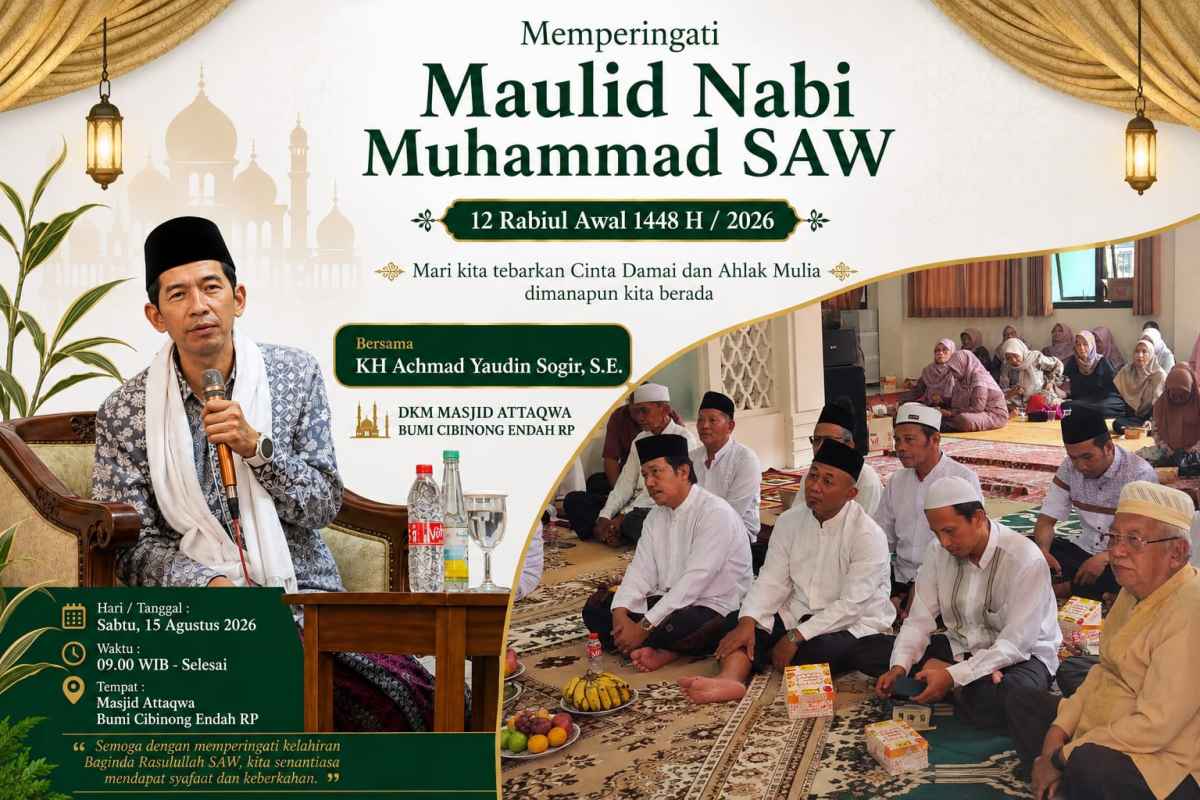 Maulid Nabi di BCE Bogor: Ustadz Ay Sogir Ajak Warga Tebarkan Cinta Damai dan Akhlak Mulia