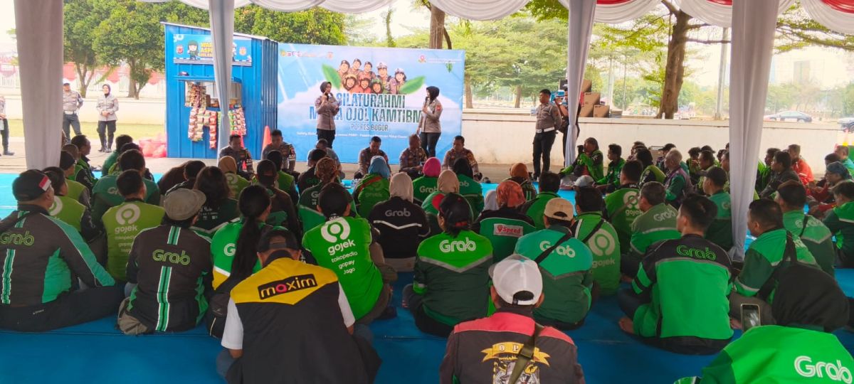 Ratusan Ojol Dirangkul Polres Bogor, Kapolres: Jadilah Mata dan Telinga di Jalan