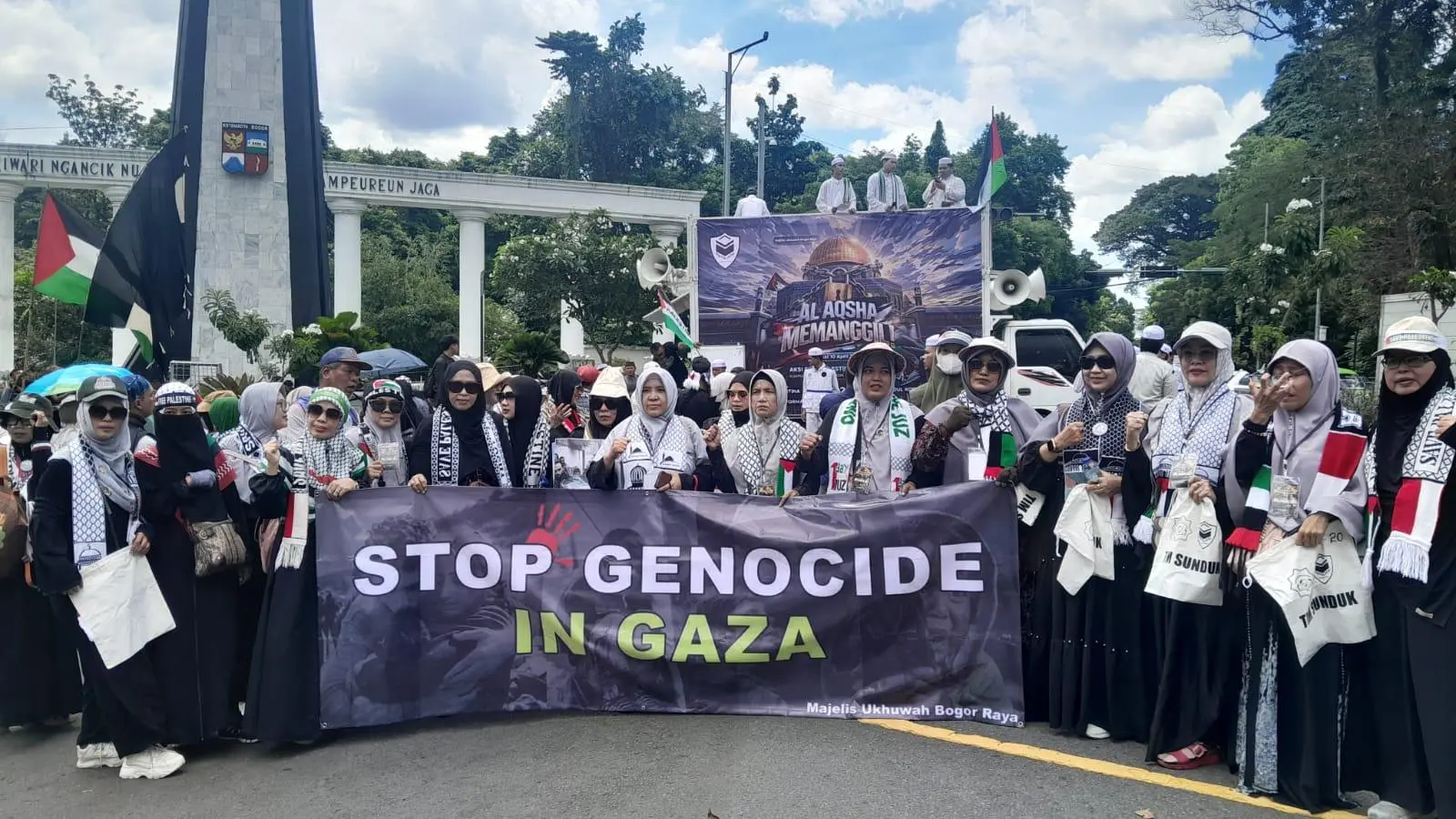 Aksi Bela Palestina Bogor Serukan Intervensi Militer
