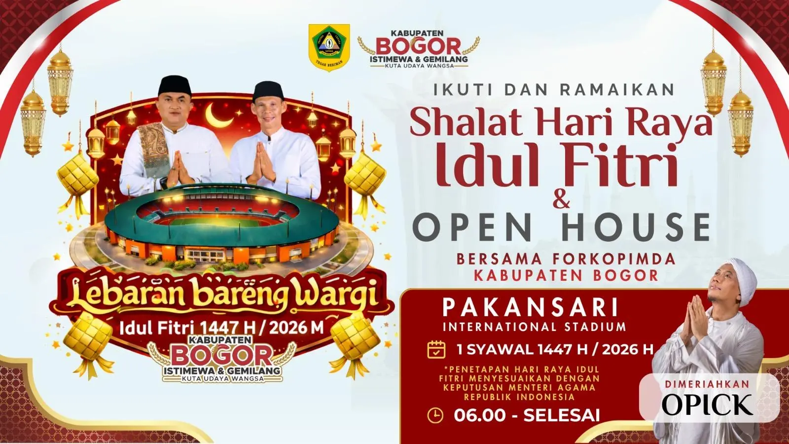 Lebaran Bareng Wargi di Bogor: Dari Takbiran hingga Opick Siap Meriahkan Idul Fitri di Pakansari