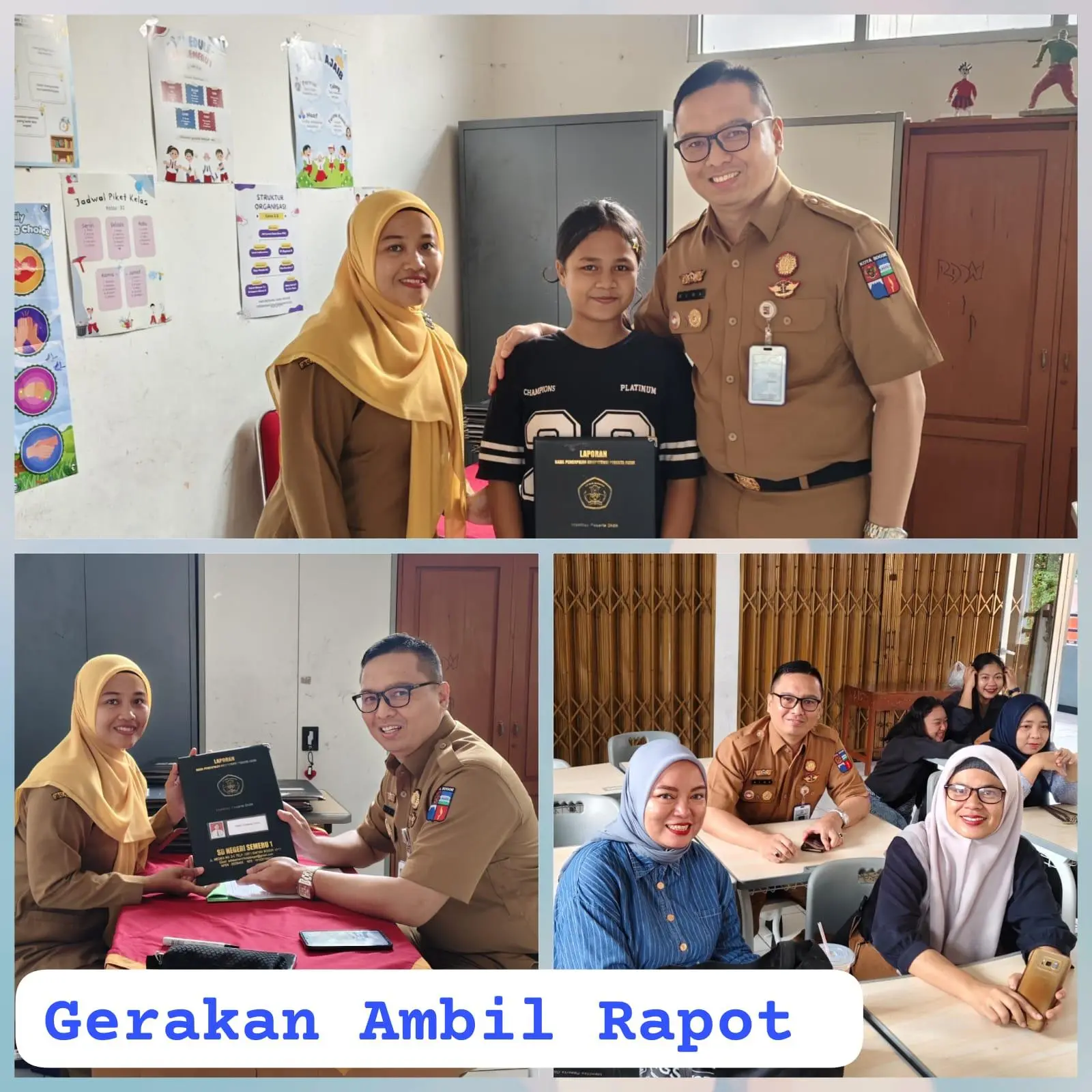 Peringati Hari Ibu, Kabag Hukum dan HAM Kota Bogor Dukung Gerakan Ayah Ambil Rapot di SDN Semeru 1