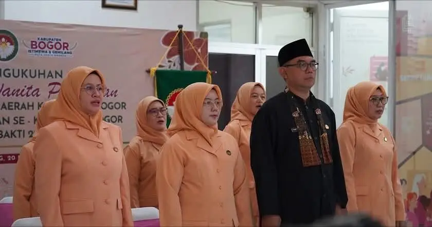Pengukuhan Pengurus DWP Kabupaten Bogor Secara Daring