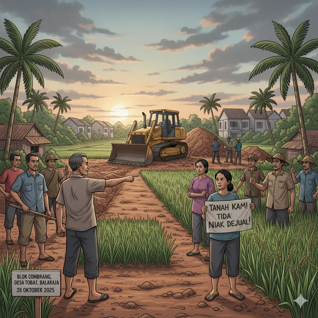Diduga Dikuasai Sepihak, Warga Desa Parahu Pertahankan Tanah Sawah dari Pengembang di Balaraja