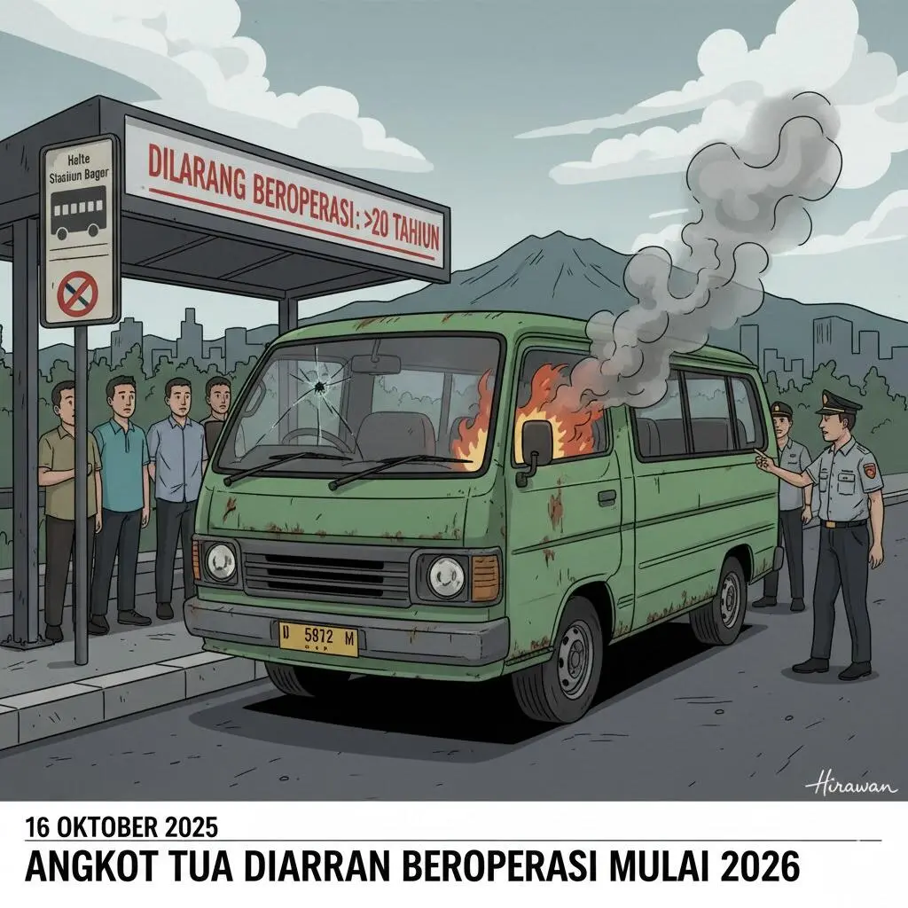 Angkot Tua Dilarang Beroperasi Mulai Awal 2026