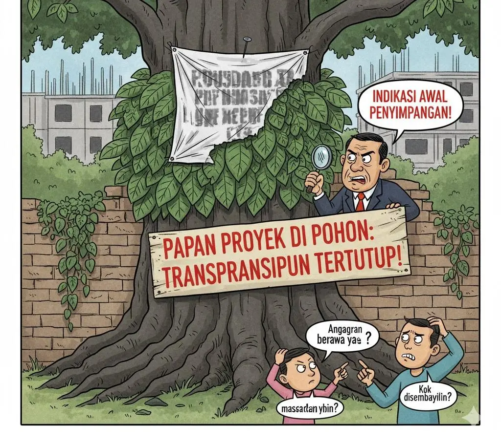 Papan Proyek Dipasang di Pohon, Advokat: Bisa Jadi Indikasi Awal Penyimpangan