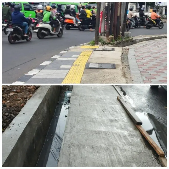 Pemilik Ruko mengaku sudah dapat Izin PUPR bongkar Trotoar di Jalan Aria Surialaga