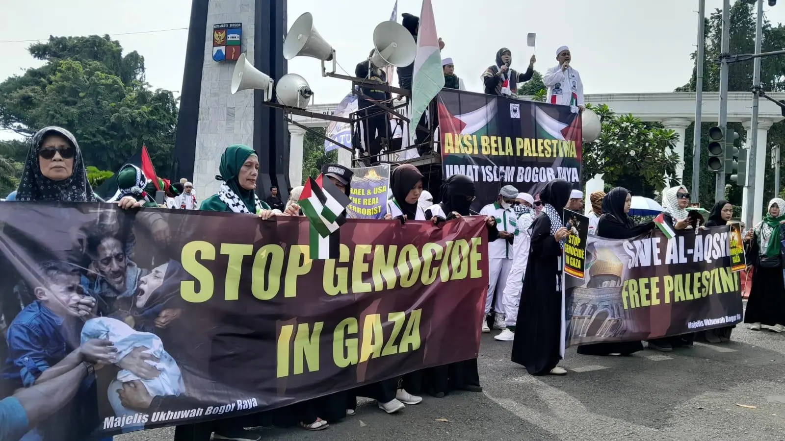 Majelis Ukhuwah Bogor Raya menggelar Aksi Bela Palestina