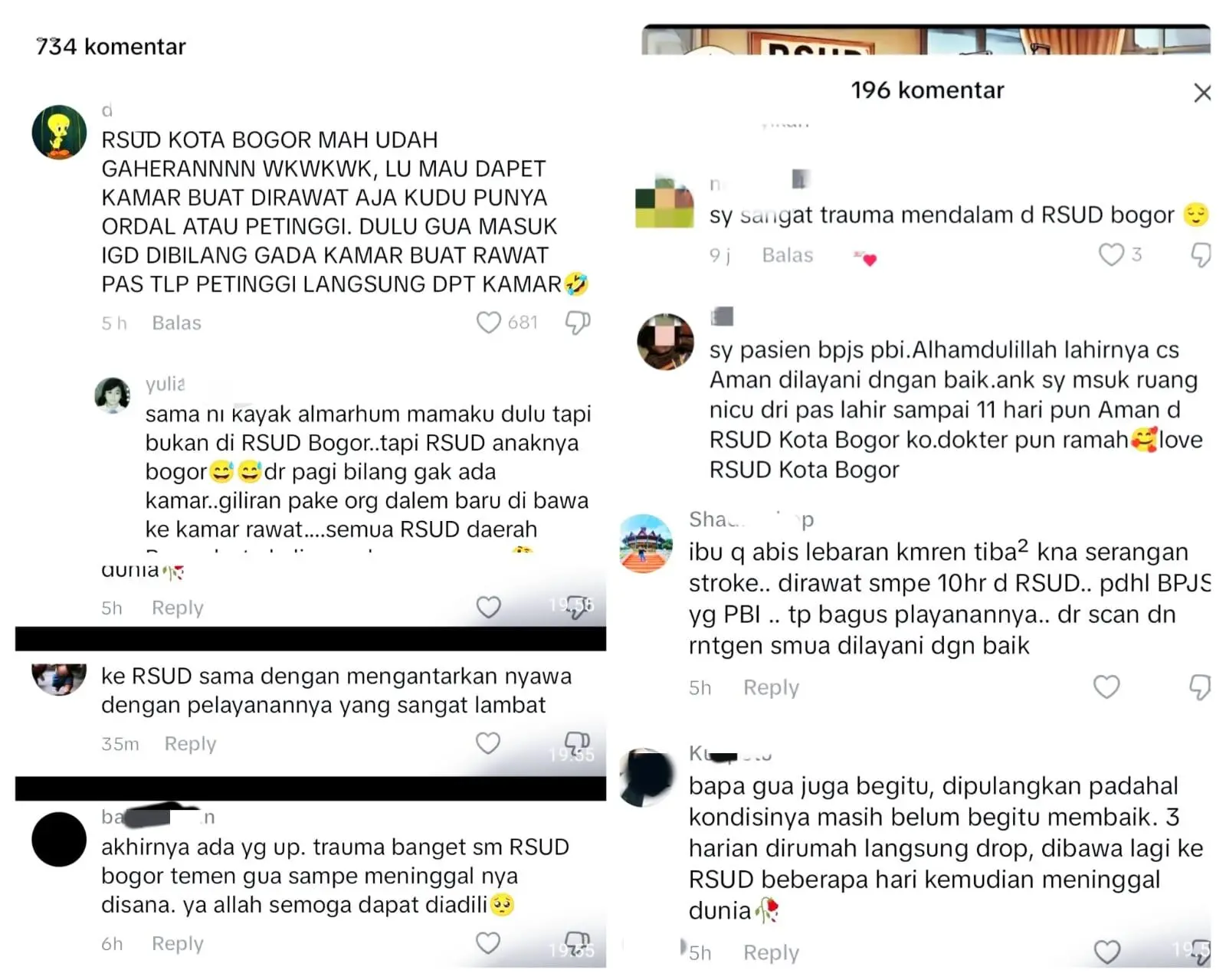 RSUD Kota Bogor dirujak Netizen atas keluhan pasien Willem yang dipulangkan dalam kondisi sesak