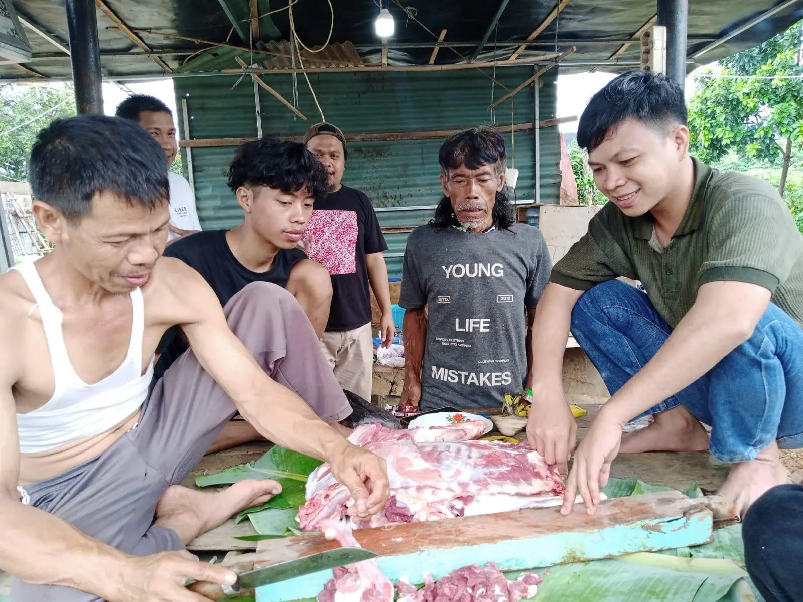 Jalan selesai, RW 01 potong satu ekor Kambing