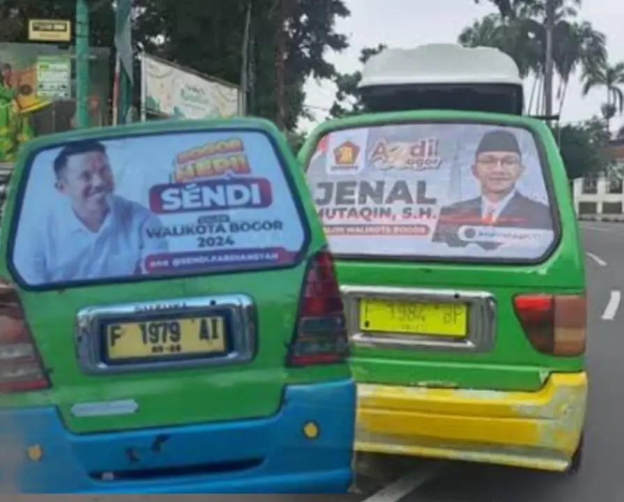 Kadishub Kota Bogor tak Permasalahkan adanya Pemasangan Banner di Angkutan Umum