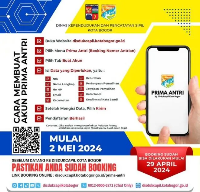 Pengin Bebas Antrian di Disdukcapil Kota Bogor, Booking Online Aja.!