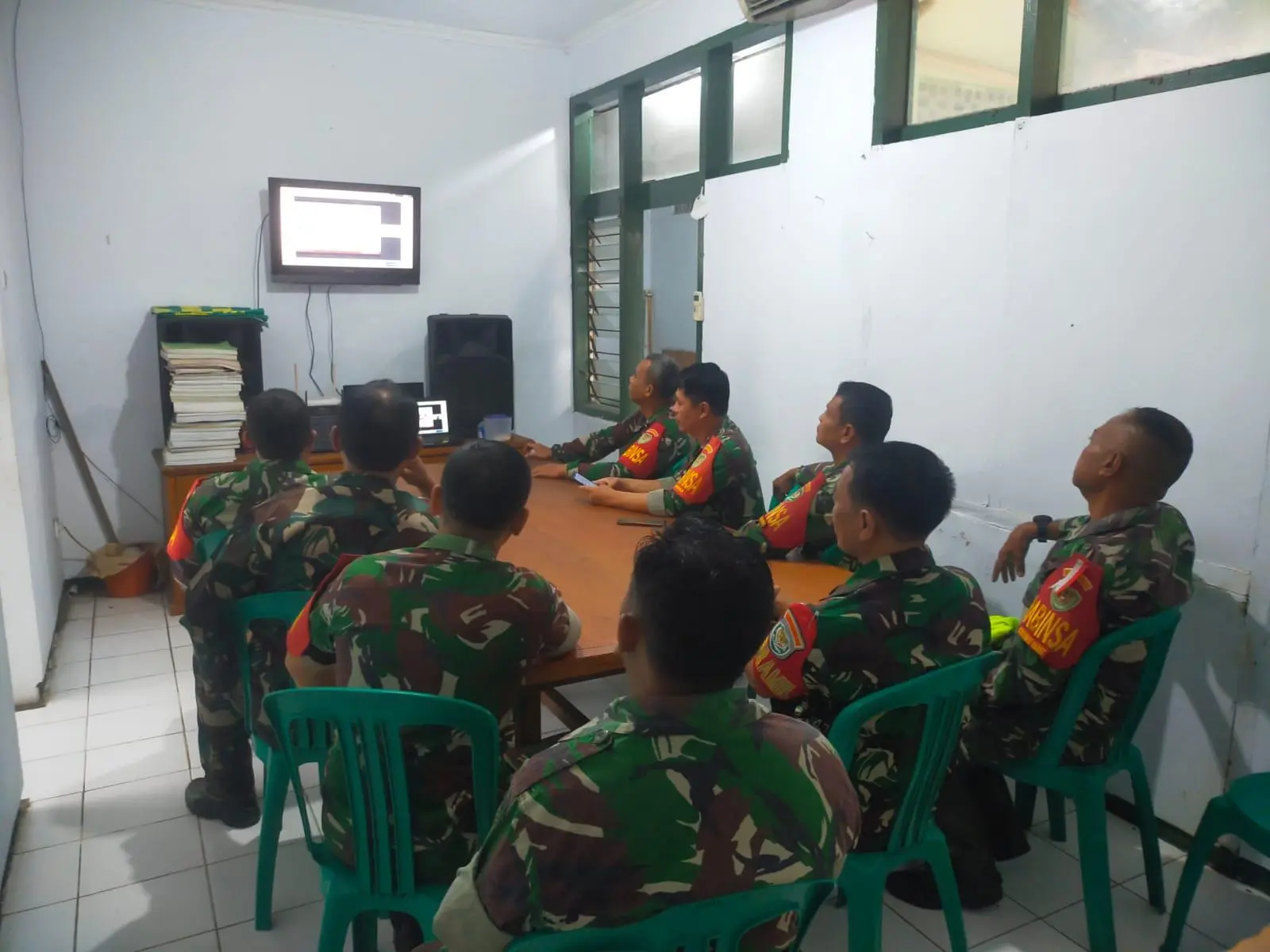 Koramil 0621-02/ Sukaraja Laksanakan Kegiatan Zoom Meeting