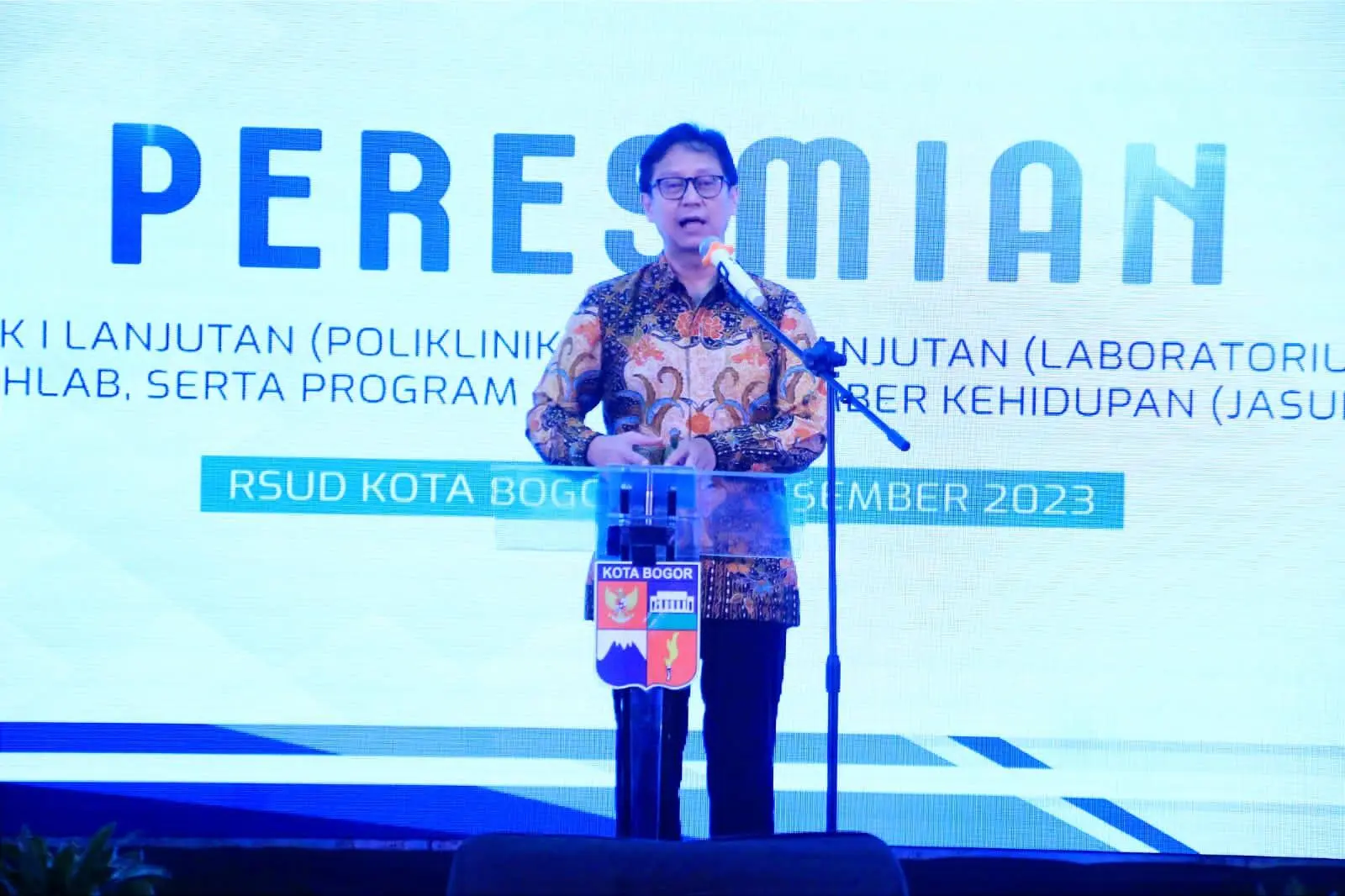 Resmikan Blok I dan IV RSUD Kota Bogor, Menkes RI Hibahkan Alat Ventilator