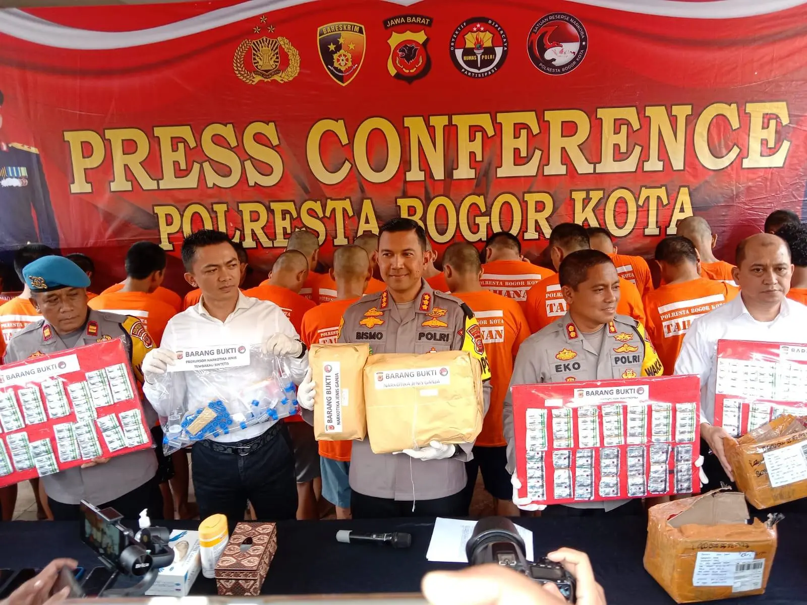Sebanyak 25 Pengedar dan Pemakai Narkotika di Ringkus Satnarkoba Polresta Bogor Kota