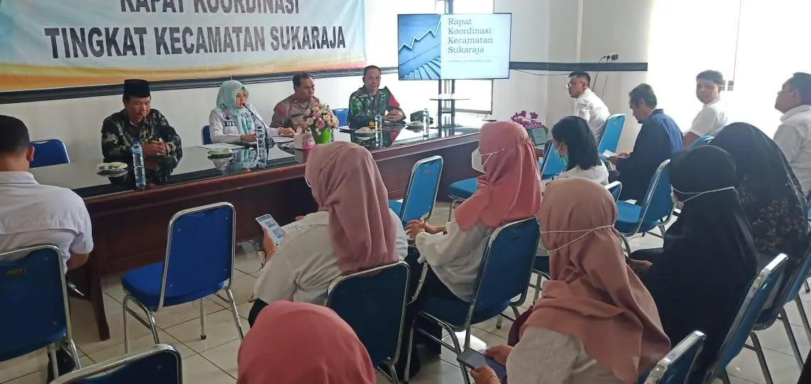 Danramil Sukaraja Dalam Rapat Koordinasi Tingkat Kecamatan : Jaga Kondusifitas Wilayah
