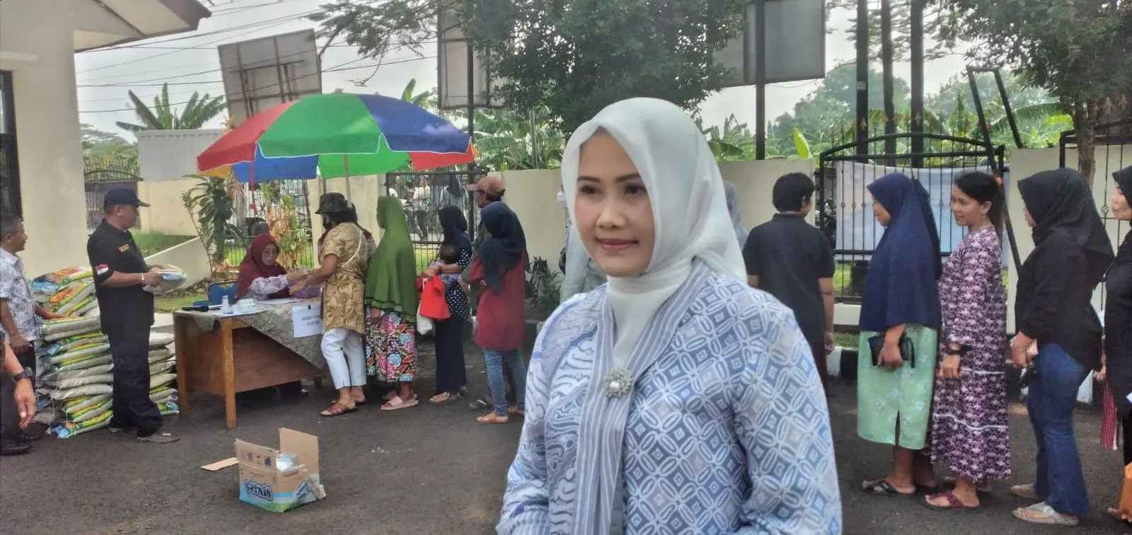 Camat Sukaraja Bikin Gebrakan Beras Murah ditengah Melonjaknya Harga di Pasaran