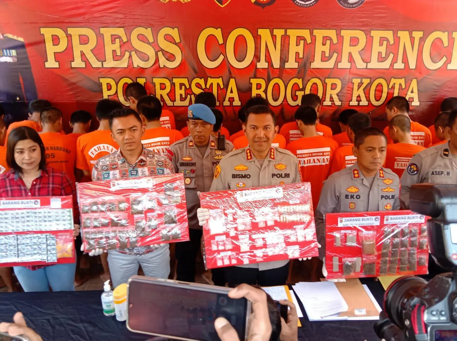 Polresta Bogor Kota Ringkus 34 Pemakai dan Pengedar Narkoba