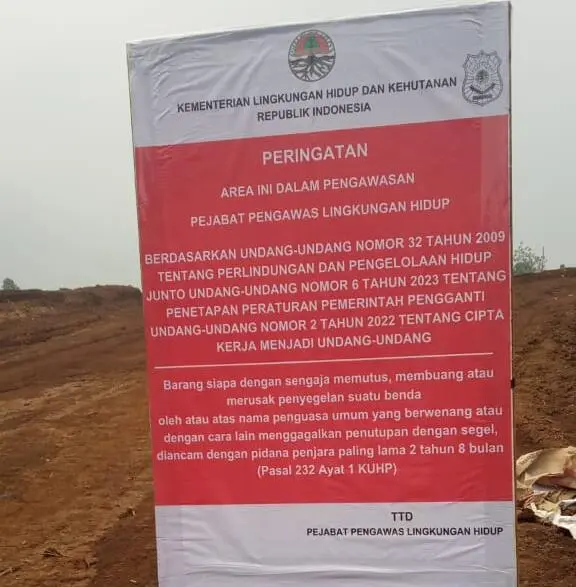 Kegiatan Cut And Fill di Kp Geblug Desa Palasari dalam Pengawasan KLHK