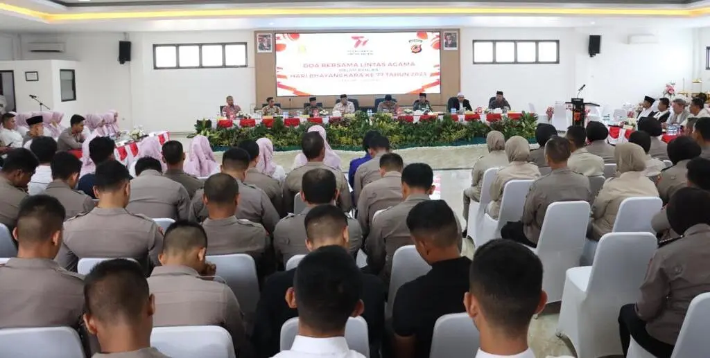 Polres Bogor Gelar Do’a Bersama Lintas Agama Sambut Hari Bhayangkara ke 77