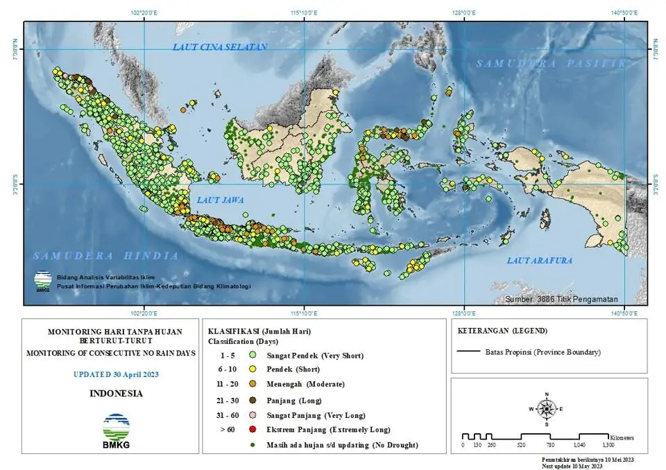 BMKG Deteksi Kemunculan Bibit Siklon Tropis 91S dan 91B di Sekitar Wilayah Indonesia