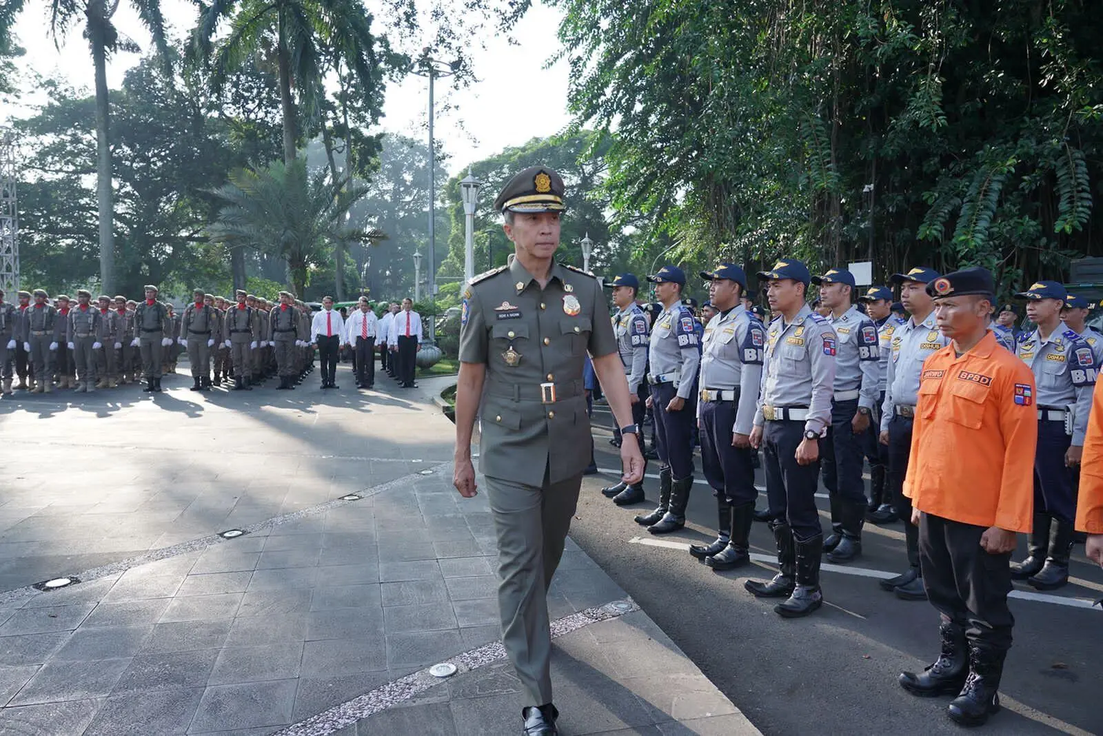 HUT Satpol PP dan Satlinmas, Dedie Rachim Berikan Arahan
