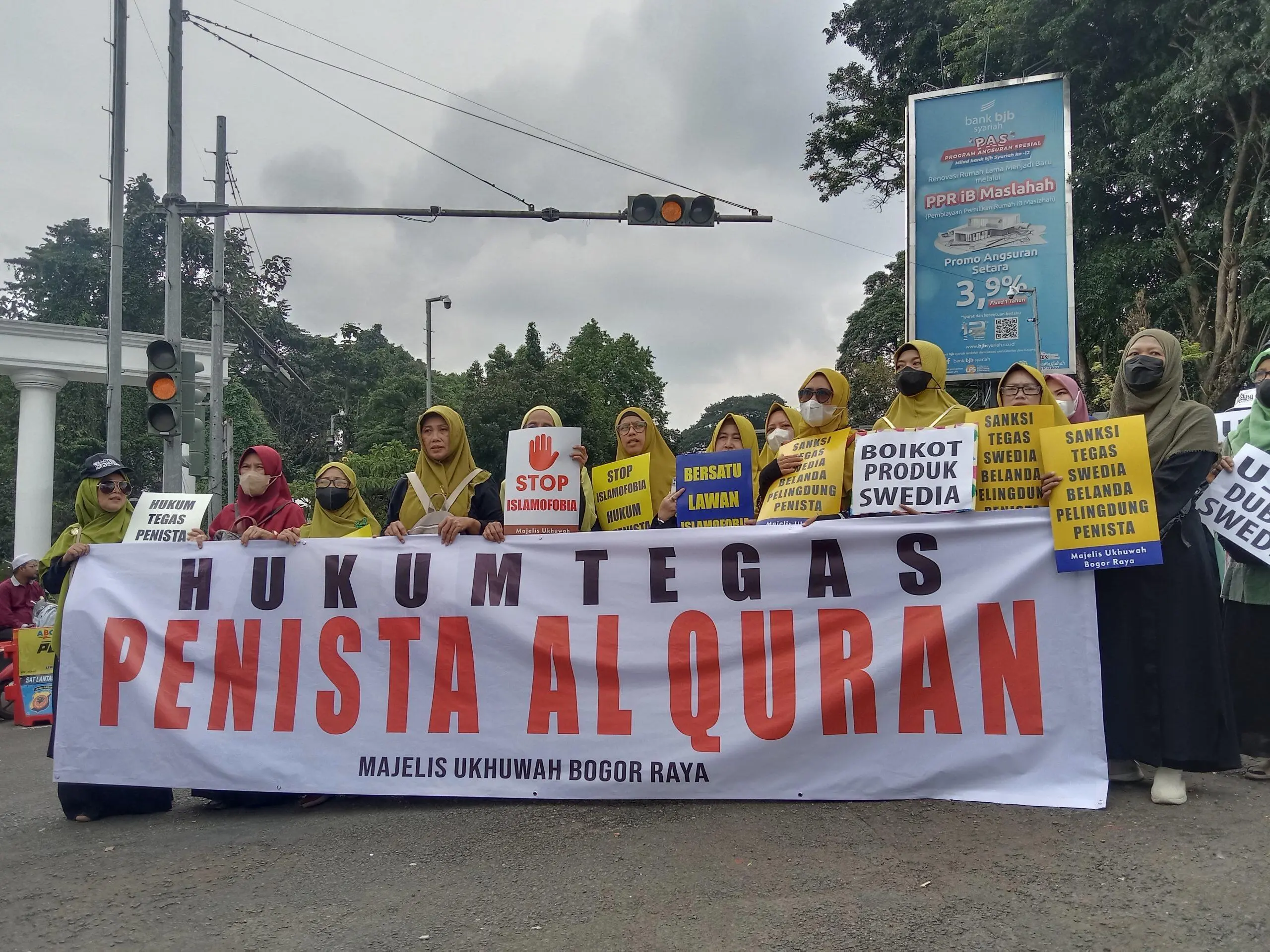 Puluhan Umat Islam Bogor Raya Gelar Aksi, Mengutuk Keras Tindakan Rasis Pembakaran Al-Qur’an Rasmus Paludan di Swedia