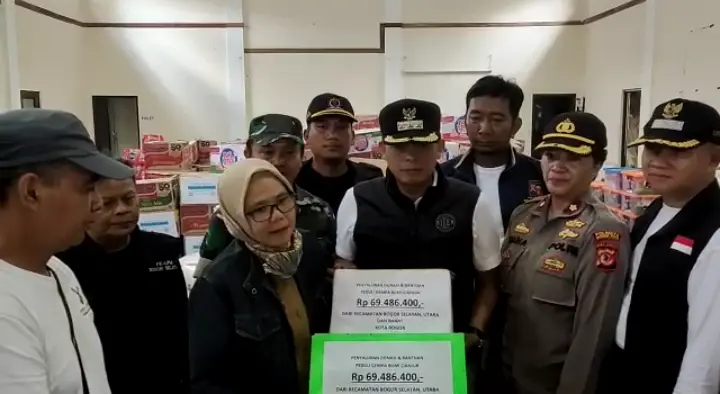 Muspika Bogor Selatan Berikan Bantuan Logistik Kepada Korban Gempa Bumi di Cianjur