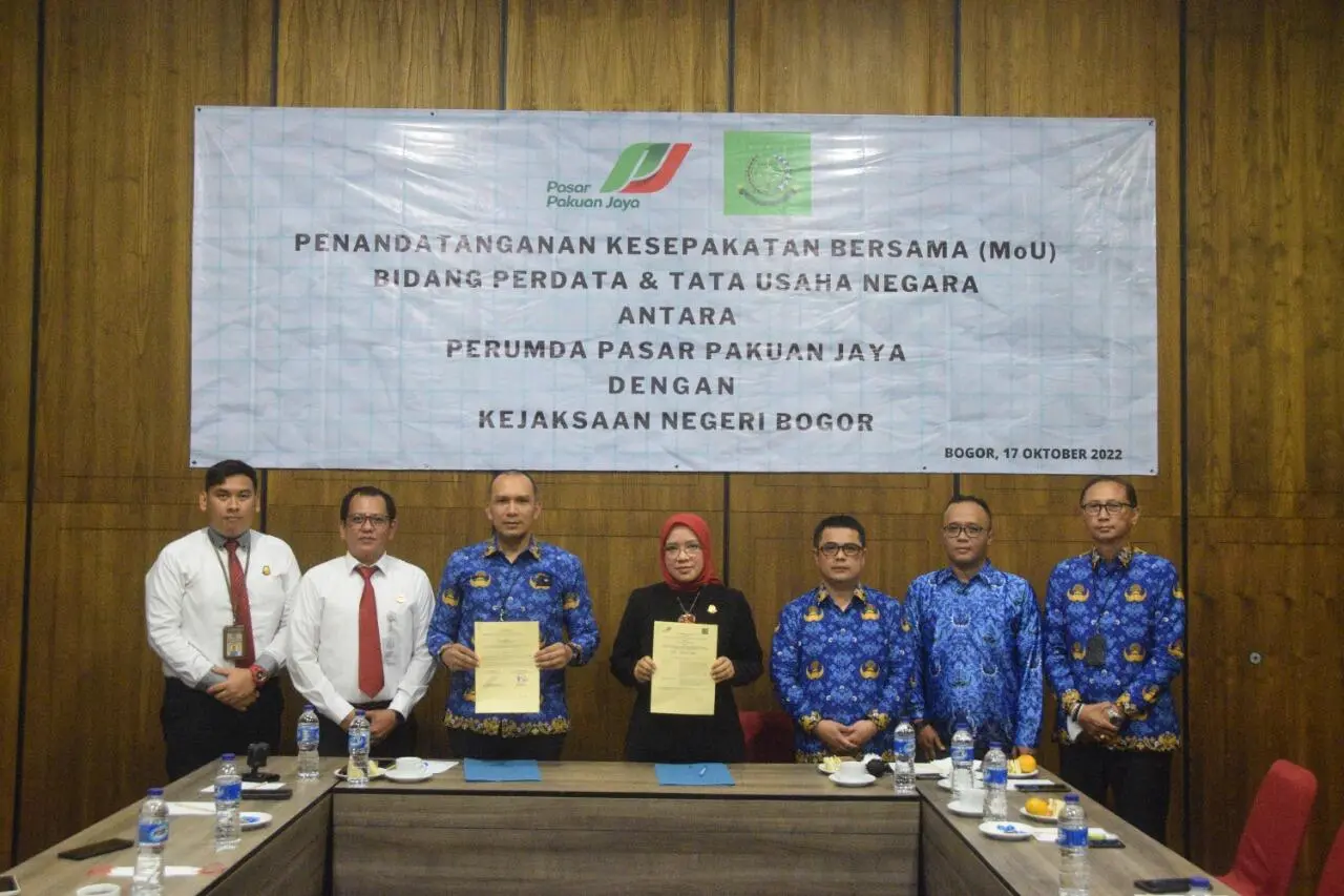 Perumda Pasar Pakuan Jaya Kota Bogor Lakukan Perpanjangan Kontrak Dengan Kejari Kota Bogor