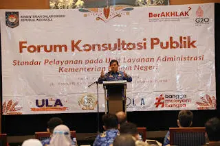 Buka Forum Konsultasi Publik Standar Pelayanan ULA Kemendagri, Sekjen Dorong Pemerintah Optimalkan Pelayanan