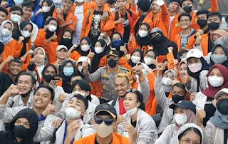 Kapolres Apresiasi Mahasiswa Telah Menyampaikan Aspirasi dengan Tertib dan Aman