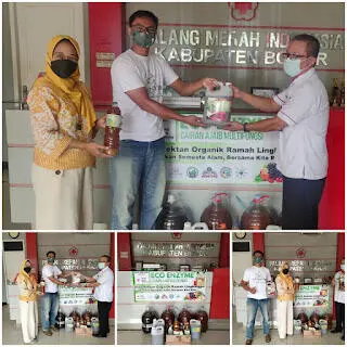 PMI Kabupaten Bogor Terima Bantuan dari Komunitas Eco Enzyme