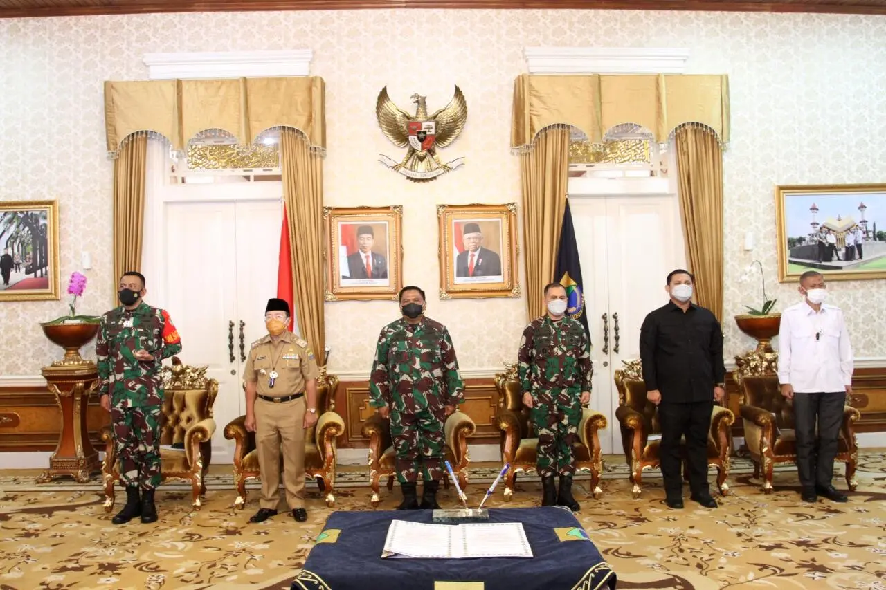 Kasrem 061/Sk Dampingi Pangdam III/ Siliwangi Hadiri Pembukaan TMMD ke-III di Cianjur