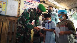 Brigjen TNI Achmad Fauzi S.I.P, M.M Berbagi Dengan Anak Yatim dan Dhuafa