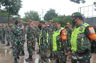 Dukung Pelaksanaan Vaksin Covid-19, Puluhan Personil Kodim 0608/Cianjur Siap Diterjunkan