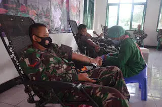 Peringati Hari Juang Kartika, Kodim 0608/Cianjur Gelar Bakti Sosial Donor Darah