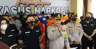 Polresta Bogor Kota Unkap 18 Kasus dan Amankan 21 Tersangak Narkoba
