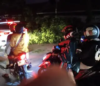 Akibat Angin Kencang, Satu Unit Mobil Tertipa Pohon Tumbang